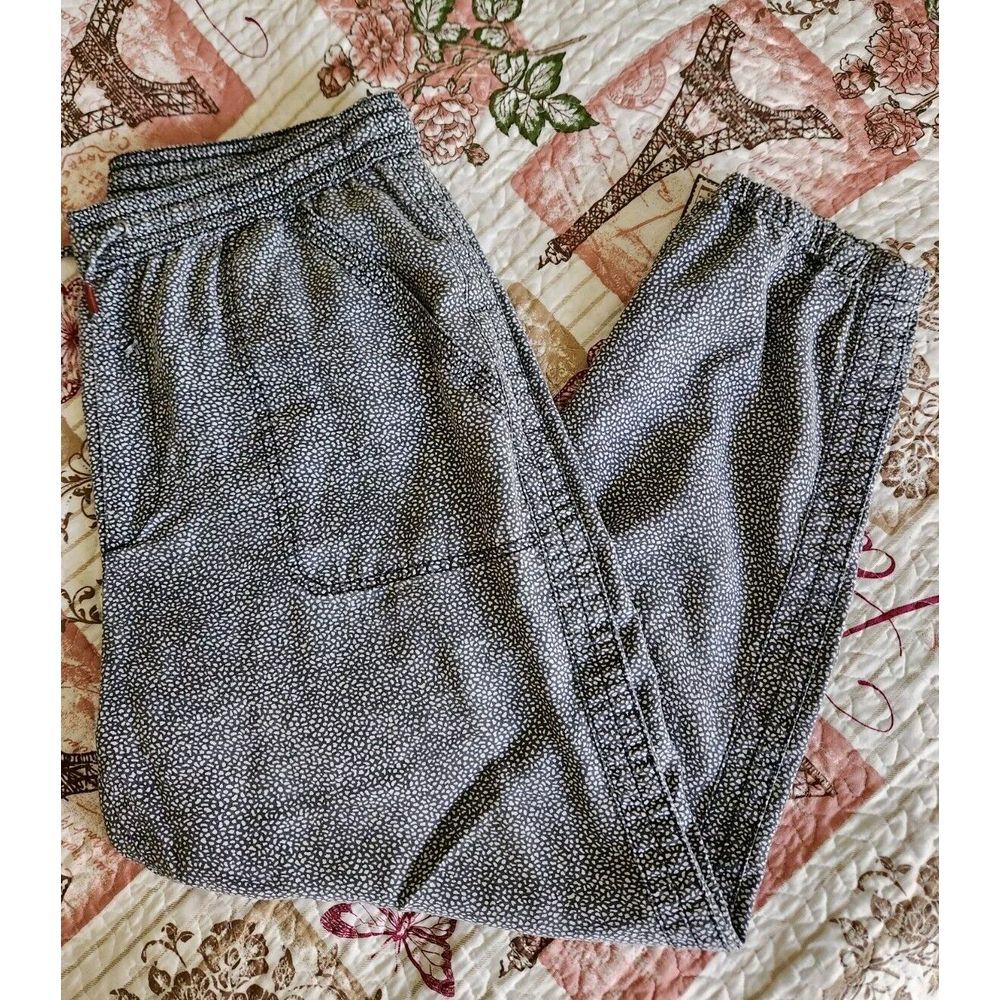 Anthropologie Black & White Speckled Jogger Pants